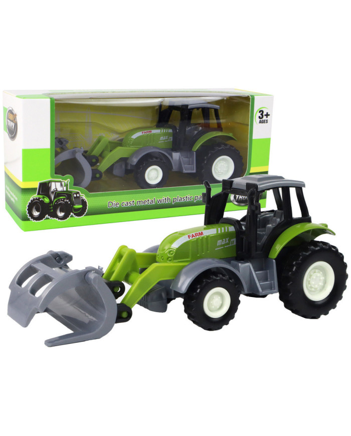 Traktor Koparka Zielony Krokodylek Pojazd Rolniczy
