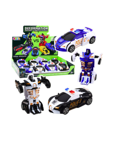 Auto Robot 2w1 Samochód Sportowy Policyjny Napęd Mix
