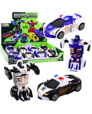 Auto Robot 2w1 Samochód Sportowy Policyjny Napęd Mix