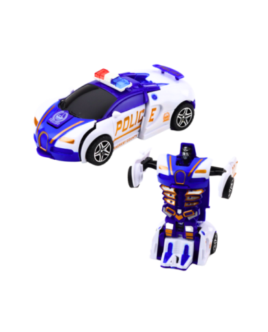 Auto Robot 2w1 Samochód Sportowy Policyjny Napęd Mix