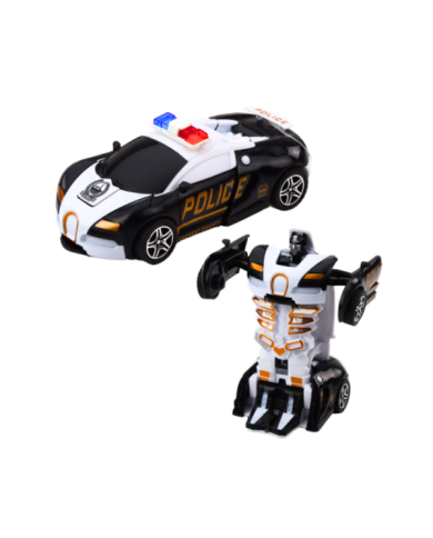 Auto Robot 2w1 Samochód Sportowy Policyjny Napęd Mix