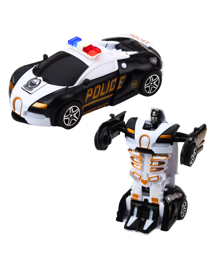 Auto Robot 2w1 Samochód Sportowy Policyjny Napęd Mix