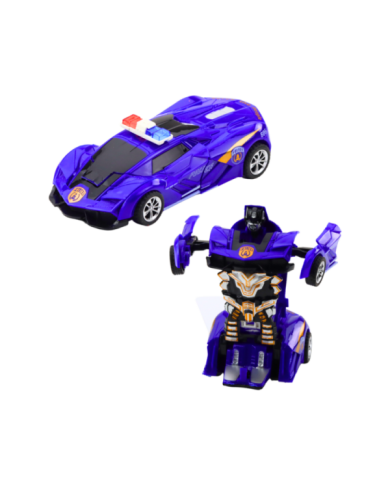 Auto Robot 2w1 Sportowy Samochód Policyjny Napęd Mix