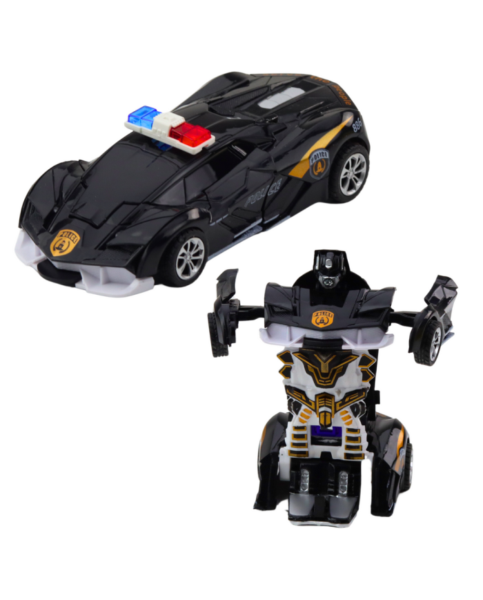 Auto Robot 2w1 Sportowy Samochód Policyjny Napęd Mix