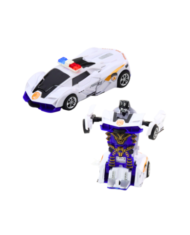 Auto Robot 2w1 Sportowy Samochód Policyjny Napęd Mix