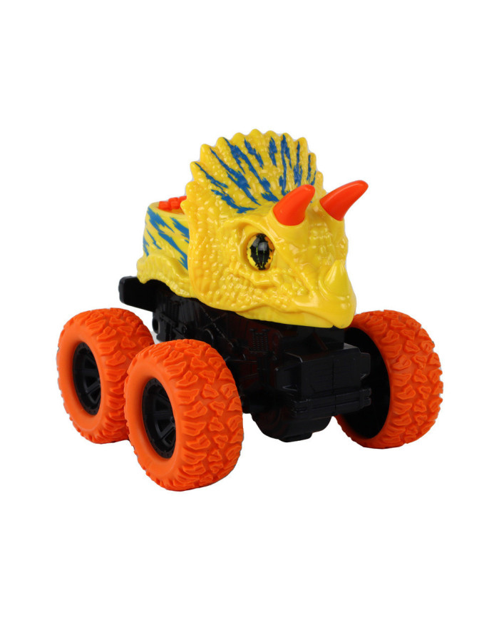 Pojazd Terenowy Pchacz Triceratops Gumowe Koła Żółty