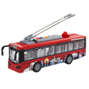 Trolejbus Autobus 1:16 Światła Dźwięki Napęd Czerwony