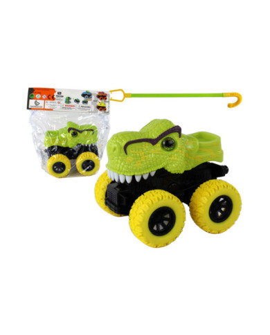 Pojazd Terenowy Pchacz  Tyranozaur Rex Gumowe Koła Zielony