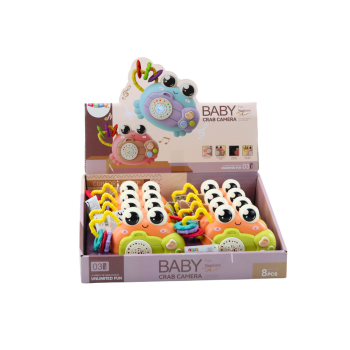 Krab Aparat Grzechotka Projektor Na Baterie Dźwięki Pomarańczowy