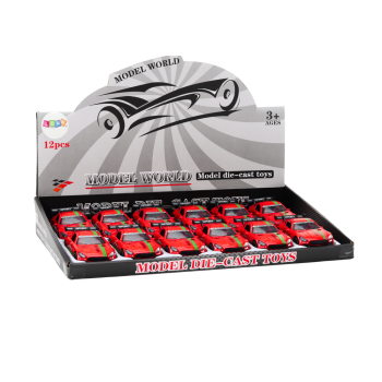 Auto Sportowe Samochód 1:32 Figurka Spojler Metal Czerwony Dźwięki