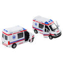 Ambulans Karetka 1:32 Otwierane Drzwi Światła Dźwięki Napęd Biała