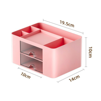 Organizer Do Przechowywania Na Biurko Szufladki Różowy