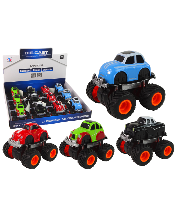 Metalowe Autko Duże Koła Różne Wzory HXHG08