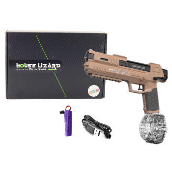 Pistolet Broń Na Wodę Automatyczny Brązowy Przeźroczysty Pojemnik