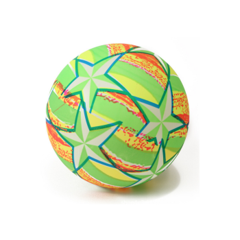 Piłka Gumowa Jaskrawa Gwiazdki Zielona 24 Cm