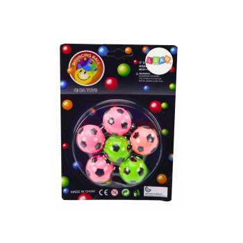 Zestaw Piłeczek Kauczukowych Piłka Nożna 6 Szt