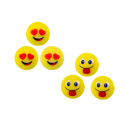 Zestaw Piłeczek Kauczukowych Emoji Żółte 6 Szt