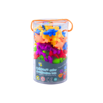 Zestaw Sorter Edukacyjny Nauka Kolorów Liczenia Dinozaury 48 El