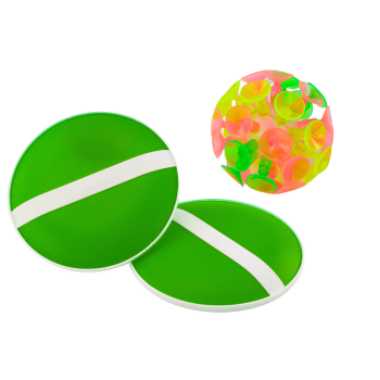 Gra Zręcznościowa Paletki Okrągłe Piłka Z Przyssawkami Zielony