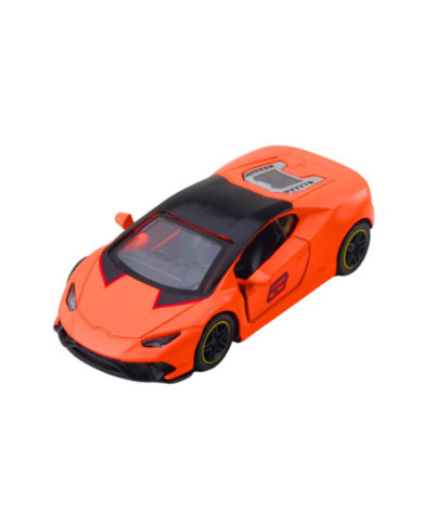 Samochód Sportowy Napęd Pull Back Metalowy Pomarańczowy 1:43