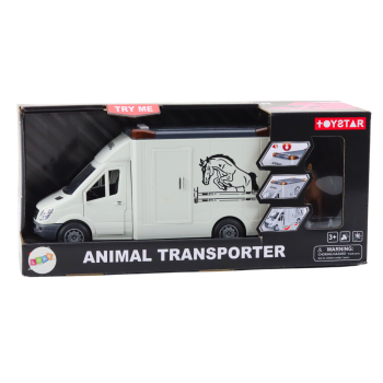 Auto Transporter Koni Otwierane Drzwi Światło Dźwięk Biały
