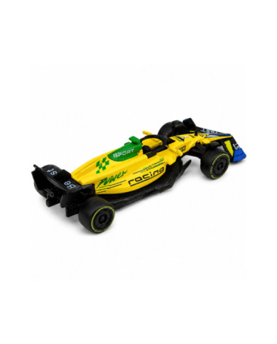 Autko Wyścigówka Metalowa Formuła Napęd Pull Back Żółta 1:43