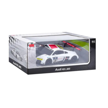 Auto R/C 1:24 Zdalnie Sterowane Sportowe AUDI R8 LMS Biało-Czarne
