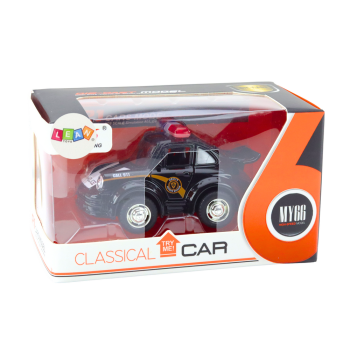 Autko Policyjne Klasyczne 1:38 Napęd Światła Dźwięki Czarny