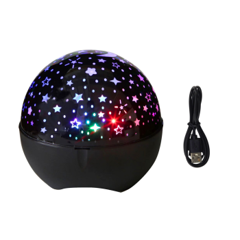 Projektor Gwiazd Lampka Nocna Głośnik 2w1 Czarny