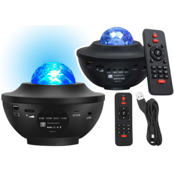 Projektor Gwiazd Lampka Nocna Led Głośnik Bluetooth Pilot