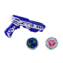 Zestaw Pistolet Wyrzutnia 2 Metalowe Krążki Niebieski Światła