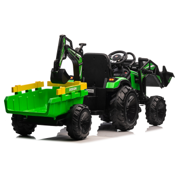 Koparka Z Naczepą Na Akumulator SX2068 Zielona