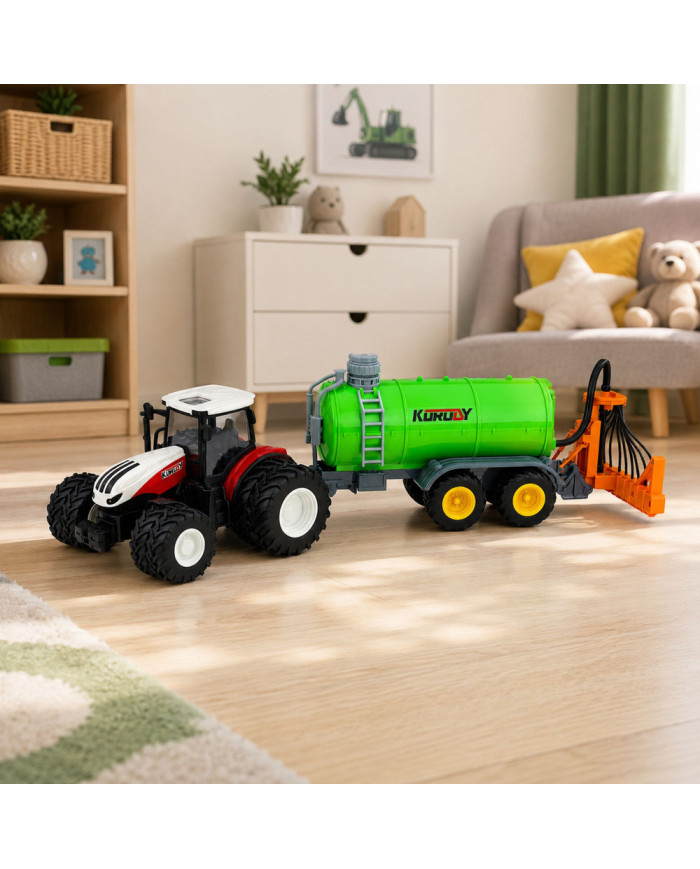 Traktor Rolniczy z Opryskiwaczem Nawozów Płynnych Zdalnie Sterowany RC 1:24