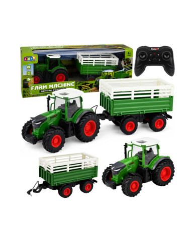Traktor Rolniczy z Przyczepą Wywrotką Zdalnie Sterowany RC Światła 1:24