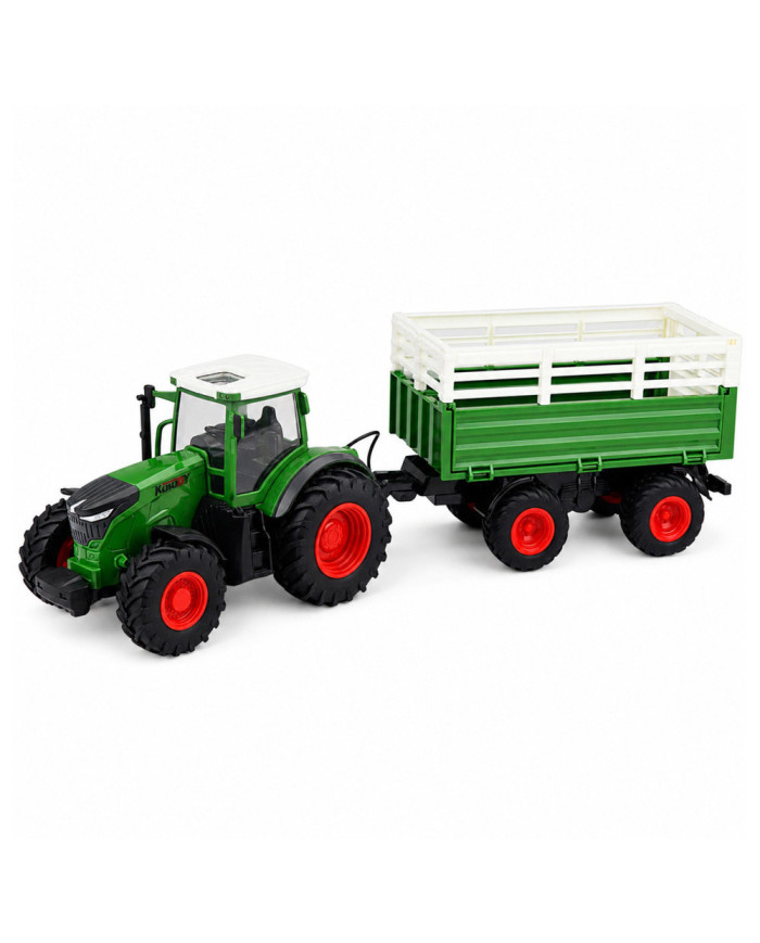 Traktor Rolniczy z Przyczepą Wywrotką Zdalnie Sterowany RC Światła 1:24