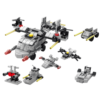 Klocki Konstrukcyjne Helikopter 6w1 Zestaw DIY Pojazdy 117 ele.