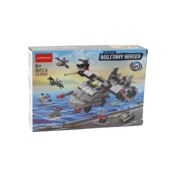 Klocki Konstrukcyjne Helikopter 6w1 Zestaw DIY Pojazdy 117 ele.