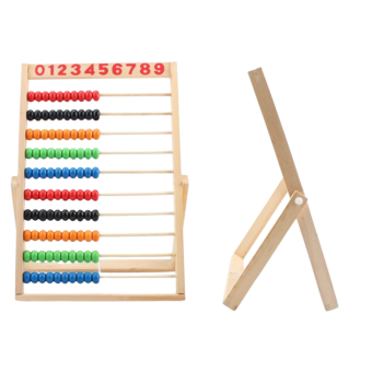 Liczydło Szkolne Drewniane Kolorowe Koraliki