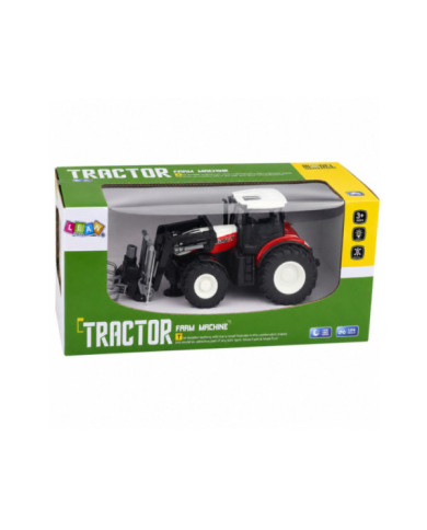 Traktor Rolniczy z Chwytakiem Do Bel Zdalnie Sterowany RC Czerwony 1:24