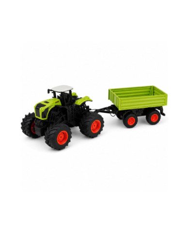 Wysoki Traktor Rolniczy Z Przyczepą Wywrotką Zdalnie Sterowany RC 1:16