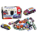 Zestaw Resoraków Autek W Walizce 25 Sztuk Mata z Drogami