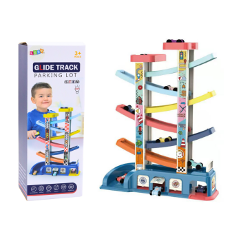 Tor Zjeżdżalnia Dla  Kolorowych Autek 6 Samochodzików