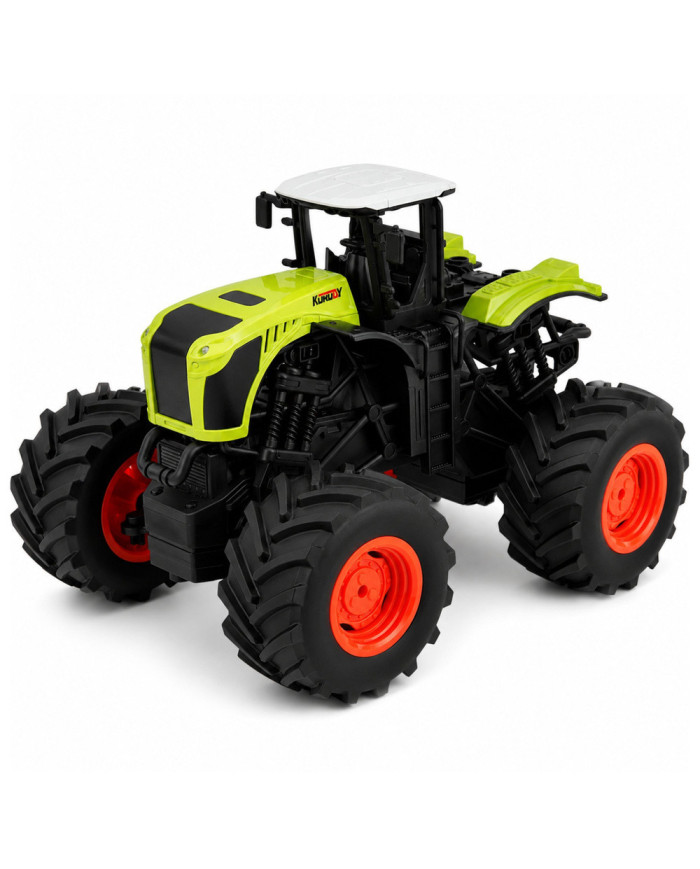 Wysoki Traktor Rolniczy Zdalnie Sterowany RC Zielony Światła Dźwięki 1:16