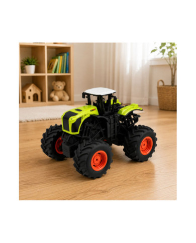 Wysoki Traktor Rolniczy Zdalnie Sterowany RC Zielony Światła Dźwięki 1:16