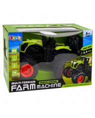 Wysoki Traktor Rolniczy Zdalnie Sterowany RC Zielony Światła Dźwięki 1:16
