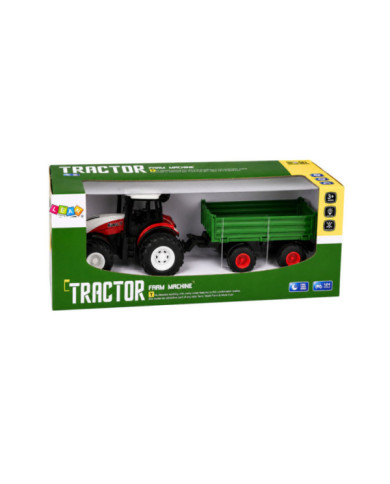 Traktor Rolniczy Z Przyczepą Wywrotką Zdalnie Sterowany Światła Dźwięk 1:24