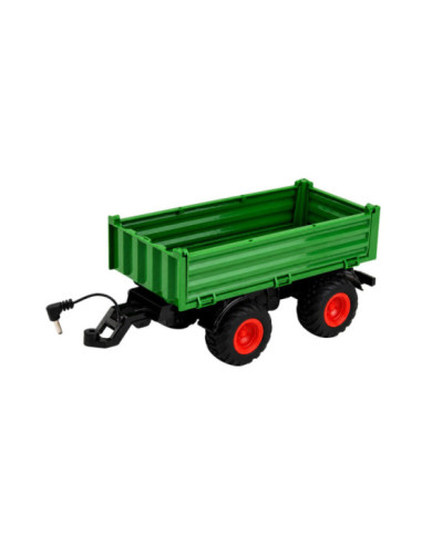 Traktor Rolniczy Z Przyczepą Wywrotką Zdalnie Sterowany RC Zielony 1:24