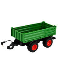 Traktor Rolniczy Z Przyczepą Wywrotką Zdalnie Sterowany RC Zielony 1:24
