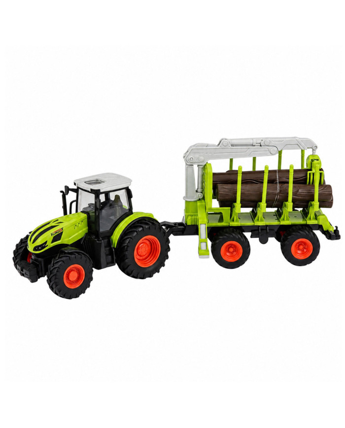 Traktor Zdalnie Sterowany RC z Przyczepą Leśną i Chwytakiem Do Drewna 1:24
