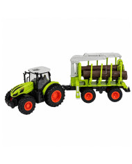 Traktor Zdalnie Sterowany RC z Przyczepą Leśną i Chwytakiem Do Drewna 1:24